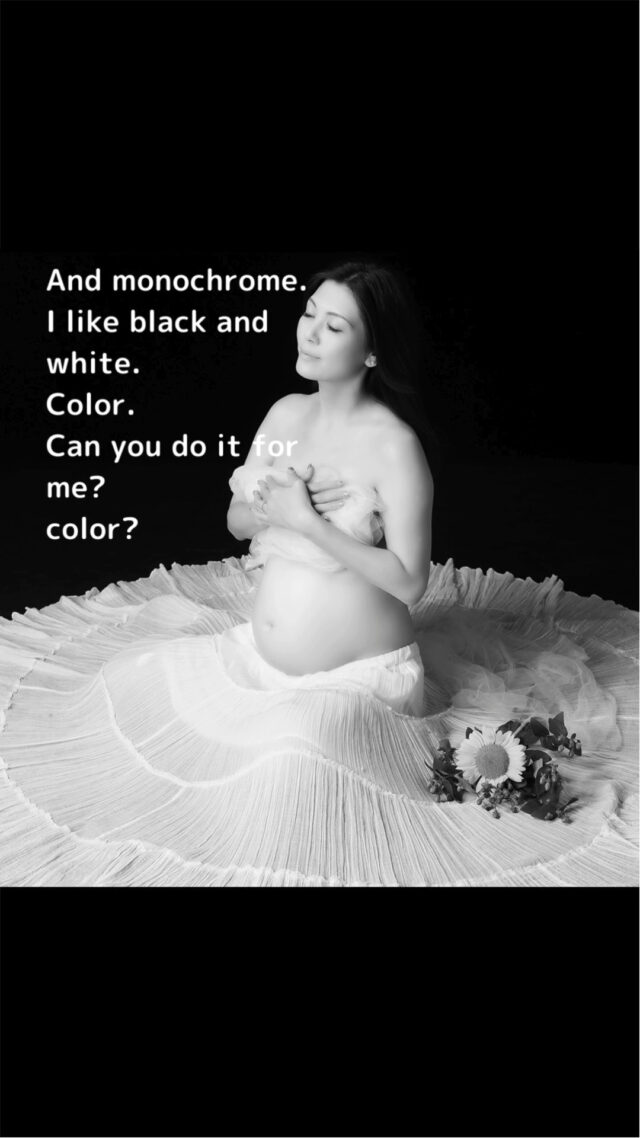 Can I request 
🚩maternity photos in color as well?
*  At Studio Mozart, due to the photographer's wishes
We are taking maternity photos in black and white, but we also offer a separate option (W data option) for color photos,
However, color photos are also available as a separate option (W data option). 👩‍❤️‍👨
*
Maternity photos taken in black and white are wonderful, but we also offer color photos as a separate option (W data option). 👩‍❤️‍👨
*
We would like to keep them in color as well... 👩‍❤️‍👨
* 
We had a lot of requests for color photos, so we started to offer this option.
We have started this service as an option because we have received many requests to do so. 👩‍❤️‍👨
*
* 
Maternity photos, whether in color or black and white, are an important part of the family.
Whether in color or black and white, maternity photos are an irreplaceable part of your family. 👩‍❤️‍👨
*  #maternityphotography #maternityphoto #maternityphotoshoot #maternityphotographer #maternityphotos #familyphotography #familyphotos #familyphoto